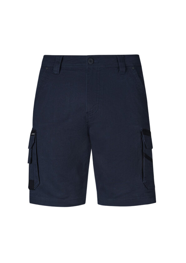 ZS822_Navy_Syzmik Mens Streetworx Heritage Short Fr