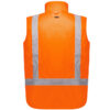 ZV228_Product_Orange_Syzmik Unisex Hi Vis Waterproof Reversible Vest Bk