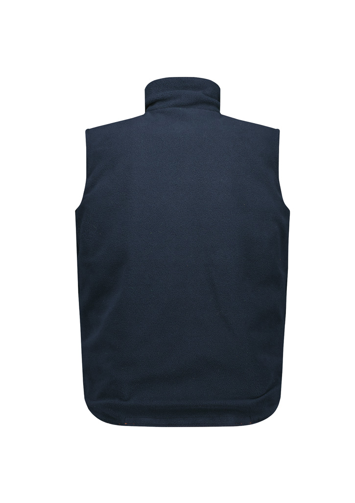 ZV228_Product_Orange_Syzmik Unisex Hi Vis Waterproof Reversible Vest Rev Bk