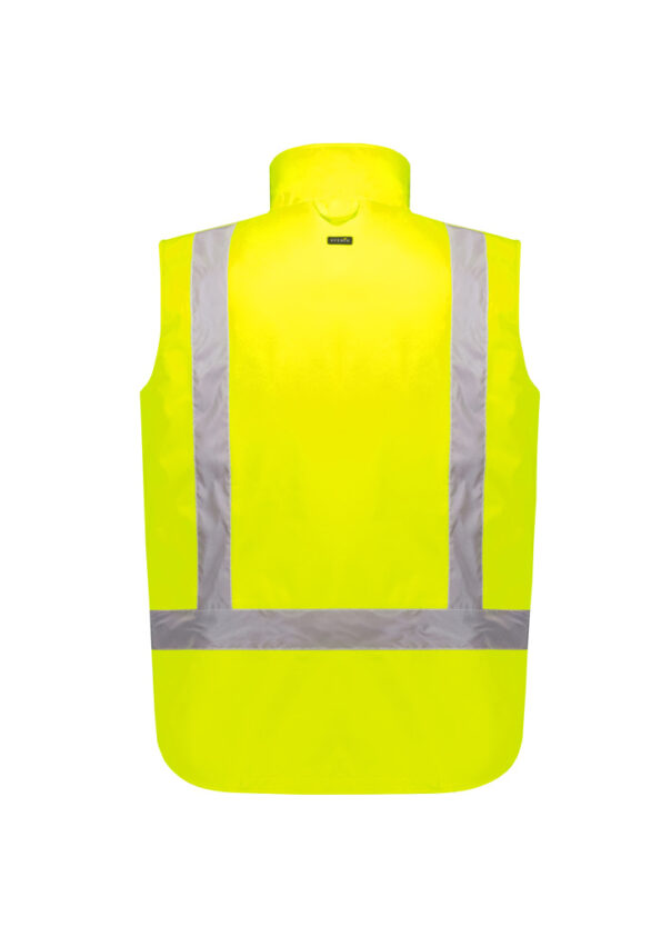 ZV228_Product_Yellow_Syzmik Unisex Hi Vis Waterproof Reversible Vest Bk