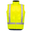 ZV228_Product_Yellow_Syzmik Unisex Hi Vis Waterproof Reversible Vest Fr