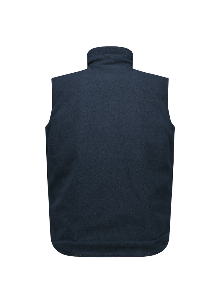 ZV228_Product_Yellow_Syzmik Unisex Hi Vis Waterproof Reversible Vest Rev Bk