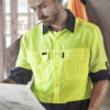 ZW468_Syzmik Mens Hi Vis Outdoor Long Sleeve Shirt Full View