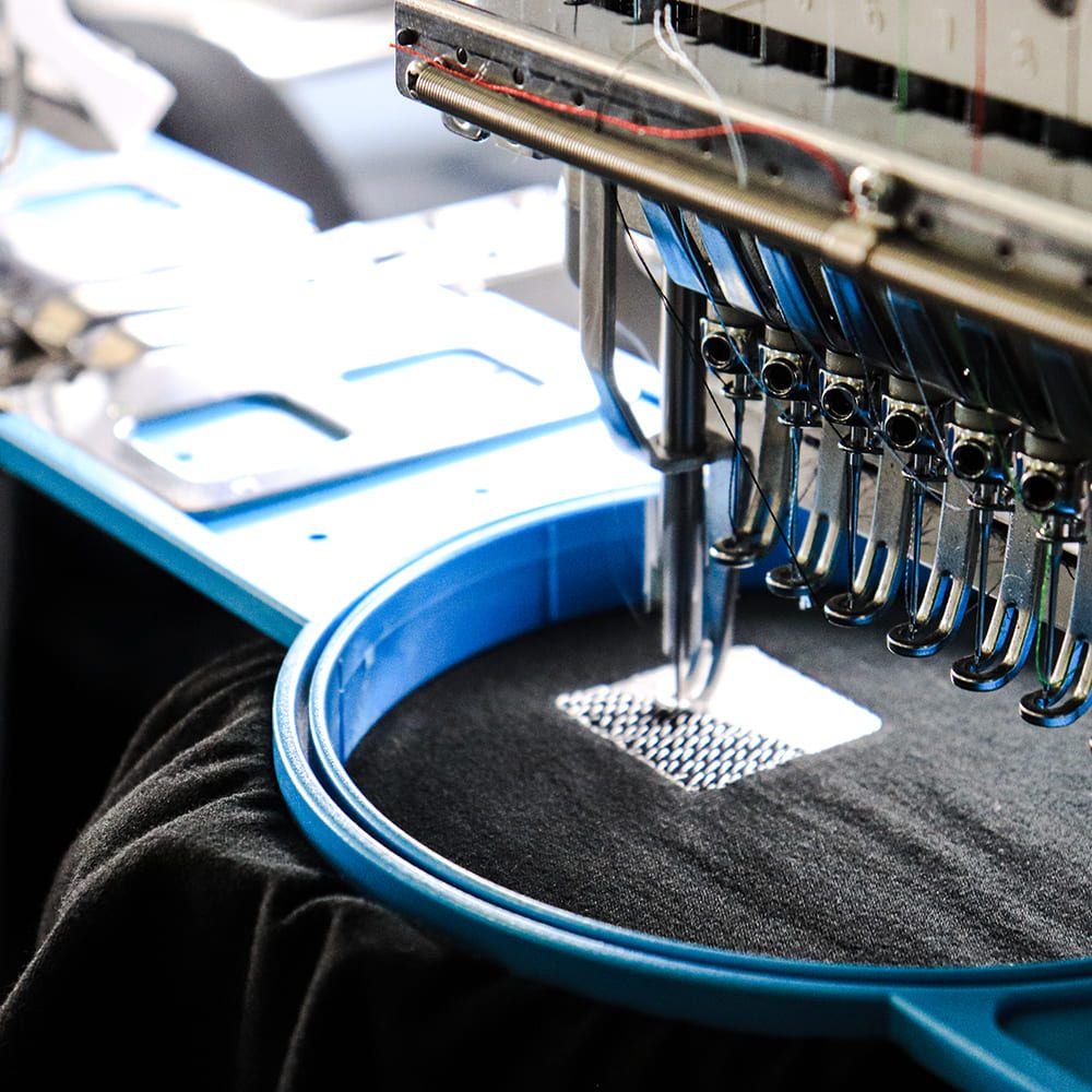 Embroidery in Perth - Clothing Embroidery being processed