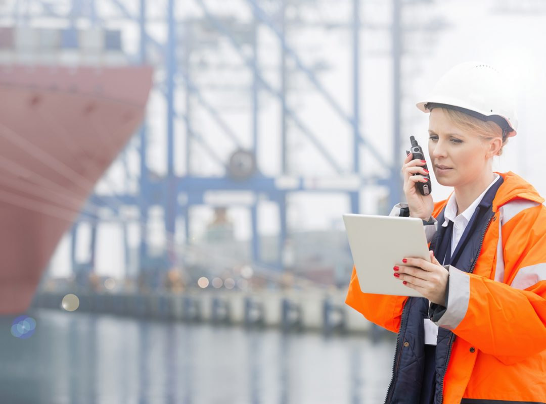 Custom Branded Safety Workwear - Hi Vis in shipping industry