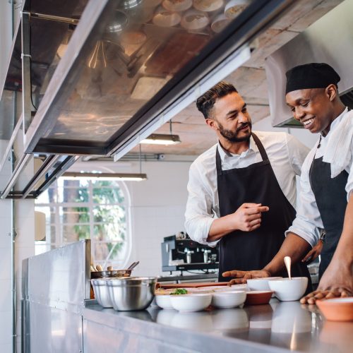 Chef wearing custom uniforms for professional identity- Custom Branded embroidery shops near me