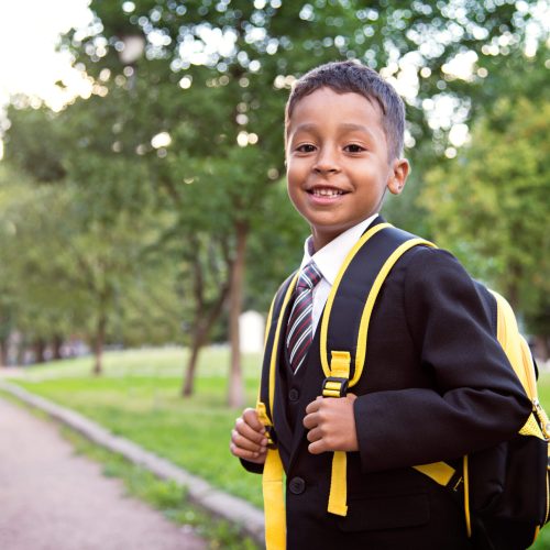 Kid Wearing Custom branded school uniform without logo embroidery